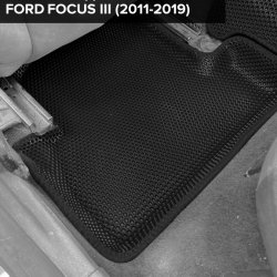 3D коврики EVA с бортами Ford Focus III седан, хэтчбек, универсал (2011-2015)